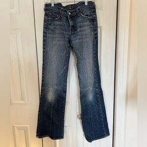 7 For All Mankind Dark Blue Boot Cut Jeans
